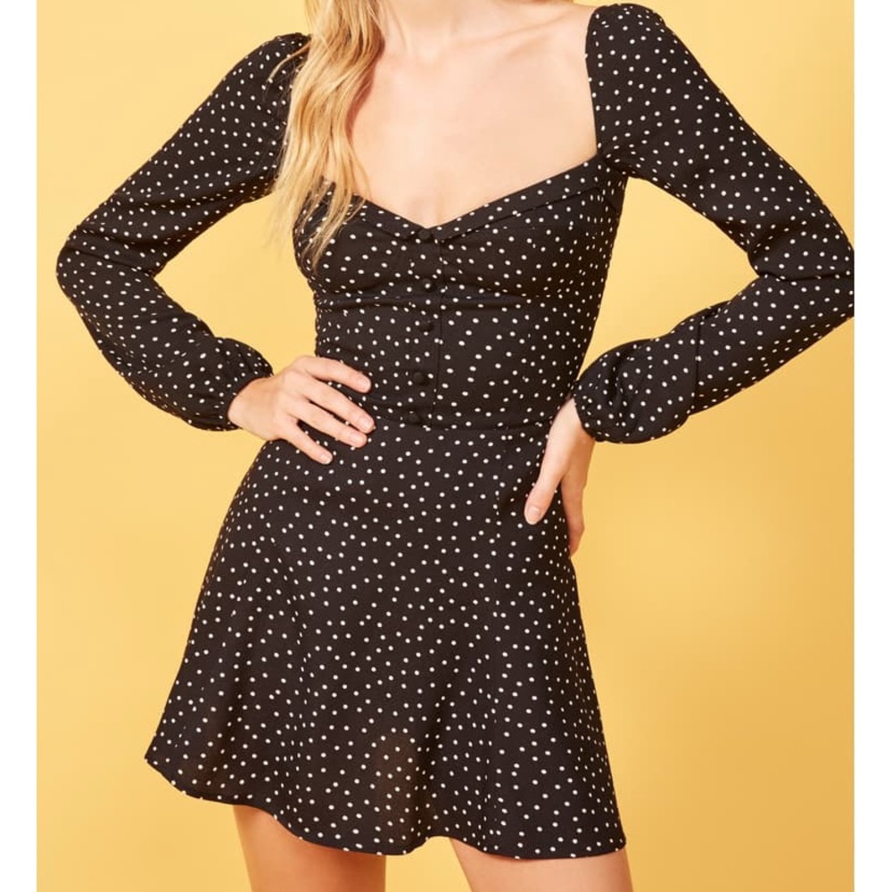 Reformation Lucia Fit & Flare Mini Dress “Selene”